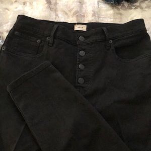 Able Button-Fly High Rise 5-pocket Skinny